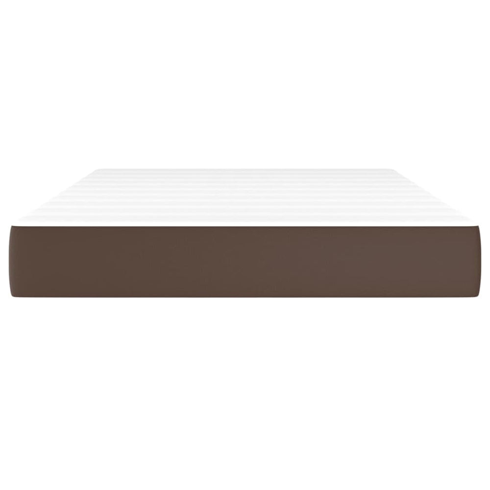 Pocketveringmatras 120x200x20 cm kunstleer bruin MeubelReus