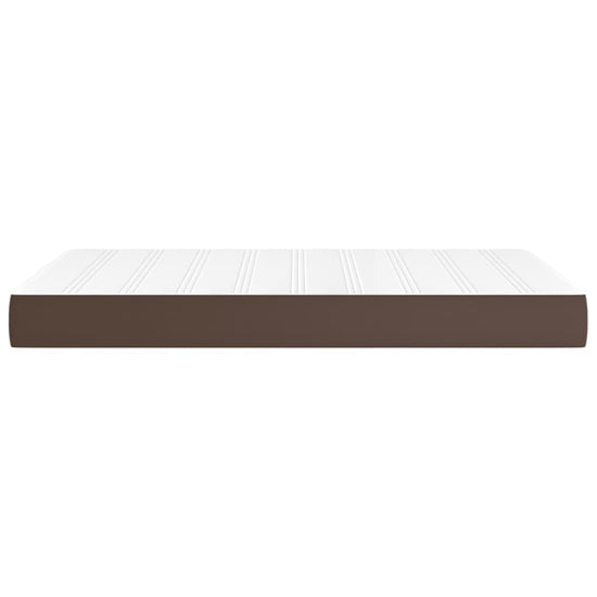 Pocketveringmatras 120x200x20 cm kunstleer bruin MeubelReus