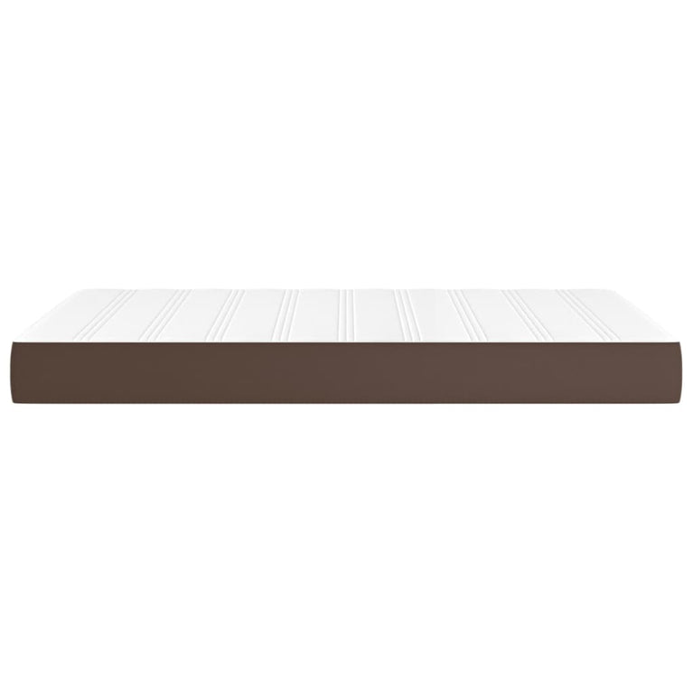 Pocketveringmatras 120x200x20 cm kunstleer bruin MeubelReus
