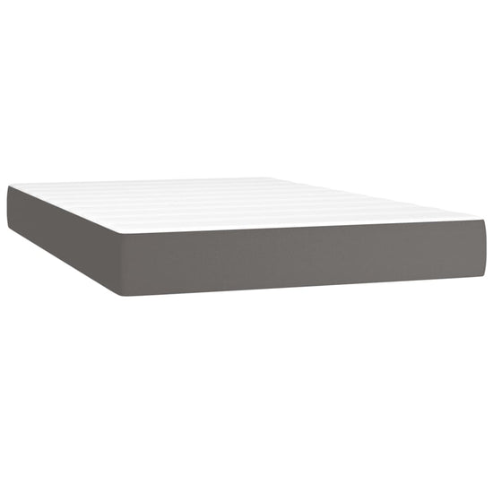 Pocketveringmatras 120x200x20 cm kunstleer grijs MeubelReus