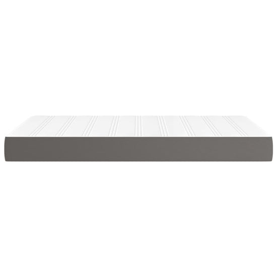 Pocketveringmatras 120x200x20 cm kunstleer grijs MeubelReus
