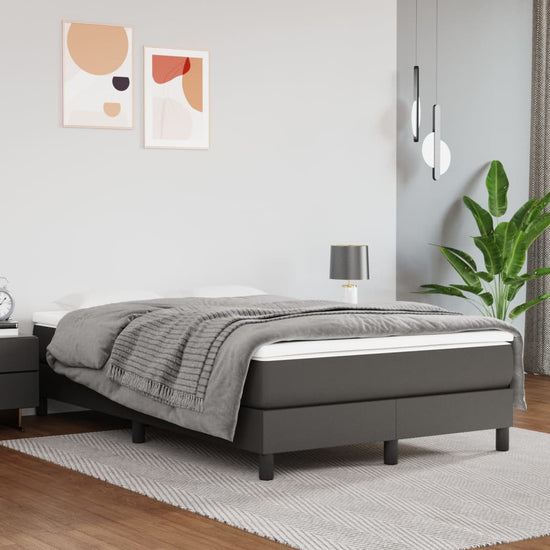 Pocketveringmatras 120x200x20 cm kunstleer grijs MeubelReus
