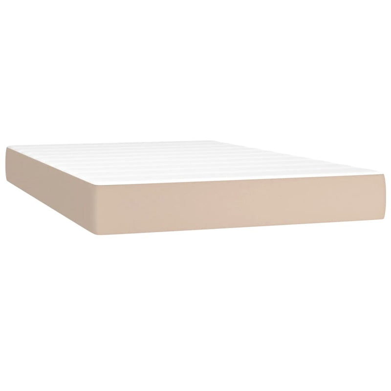 Pocketveringmatras 120x200x20 cm kunstleer cappuccinokleurig MeubelReus