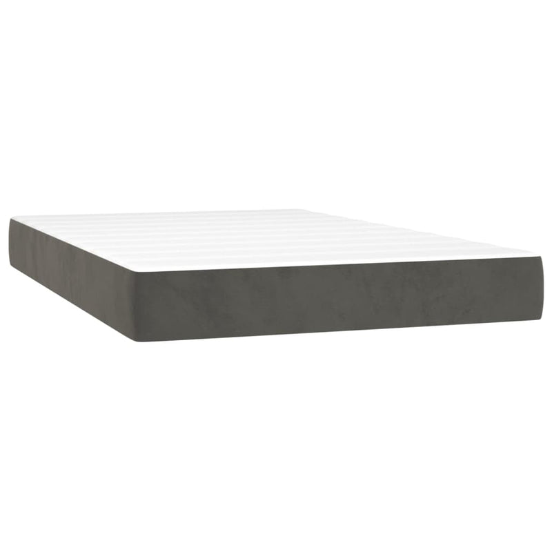 Pocketveringmatras 120x200x20 cm fluweel donkergrijs MeubelReus