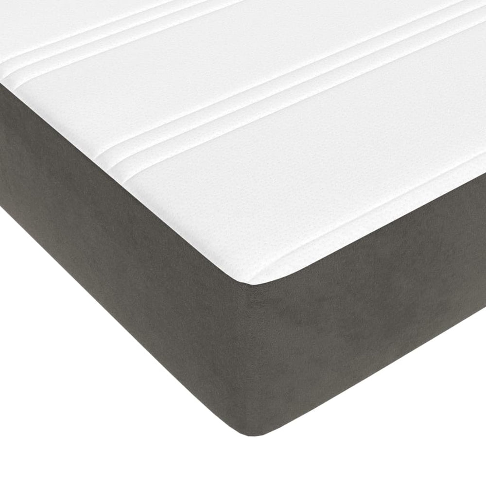 Pocketveringmatras 120x200x20 cm fluweel donkergrijs MeubelReus