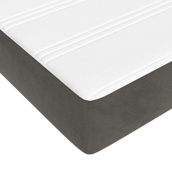Pocketveringmatras 120x200x20 cm fluweel donkergrijs MeubelReus