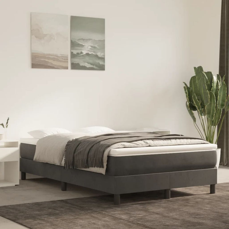 Pocketveringmatras 120x200x20 cm fluweel donkergrijs MeubelReus