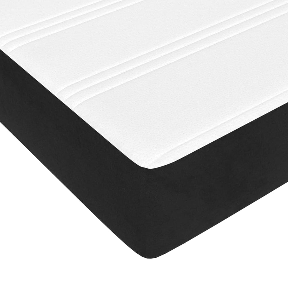 Pocketveringmatras 120x200x20 cm fluweel zwart MeubelReus