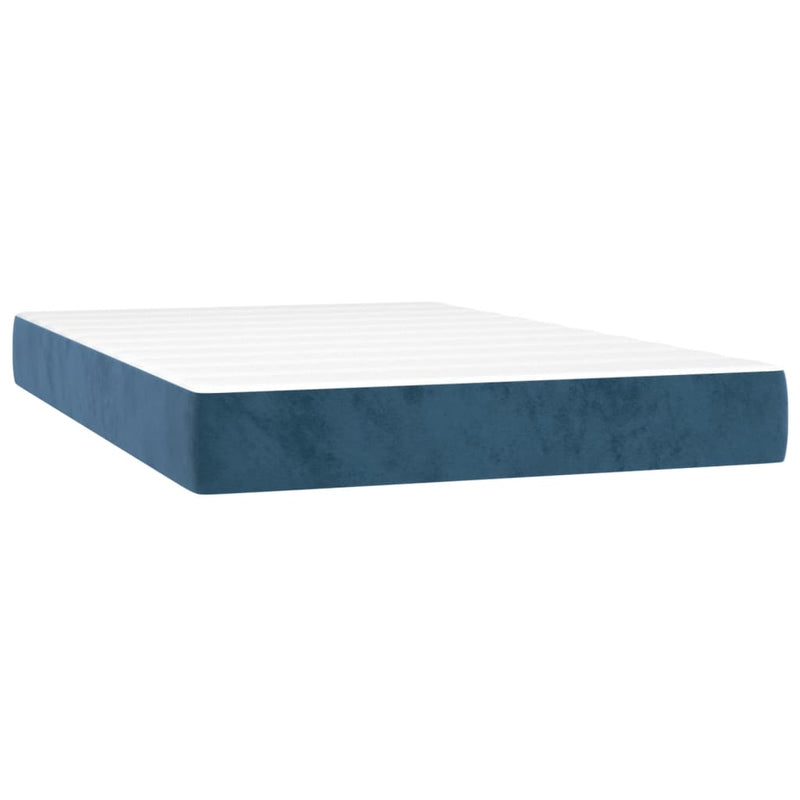 Pocketveringmatras 120x200x20 cm fluweel donkerblauw MeubelReus