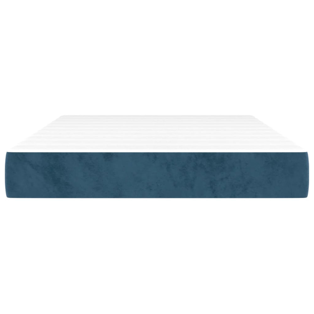 Pocketveringmatras 120x200x20 cm fluweel donkerblauw MeubelReus