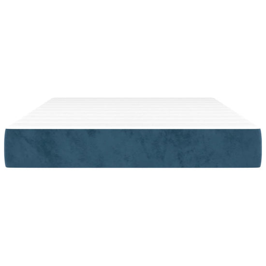 Pocketveringmatras 120x200x20 cm fluweel donkerblauw MeubelReus