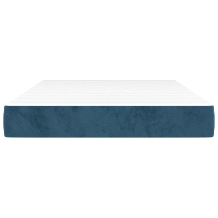 Pocketveringmatras 120x200x20 cm fluweel donkerblauw MeubelReus
