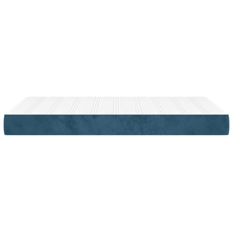Pocketveringmatras 120x200x20 cm fluweel donkerblauw MeubelReus