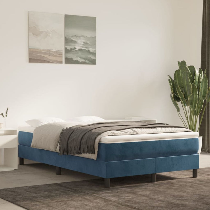 Pocketveringmatras 120x200x20 cm fluweel donkerblauw MeubelReus