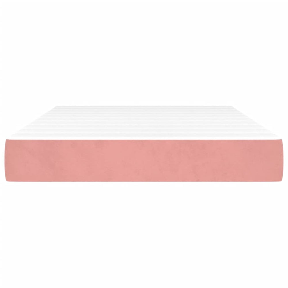 Pocketveringmatras 120x200x20 cm fluweel roze MeubelReus