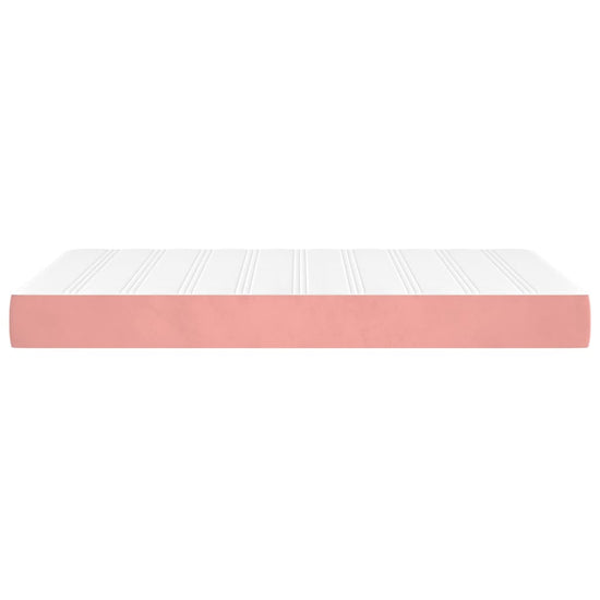 Pocketveringmatras 120x200x20 cm fluweel roze MeubelReus