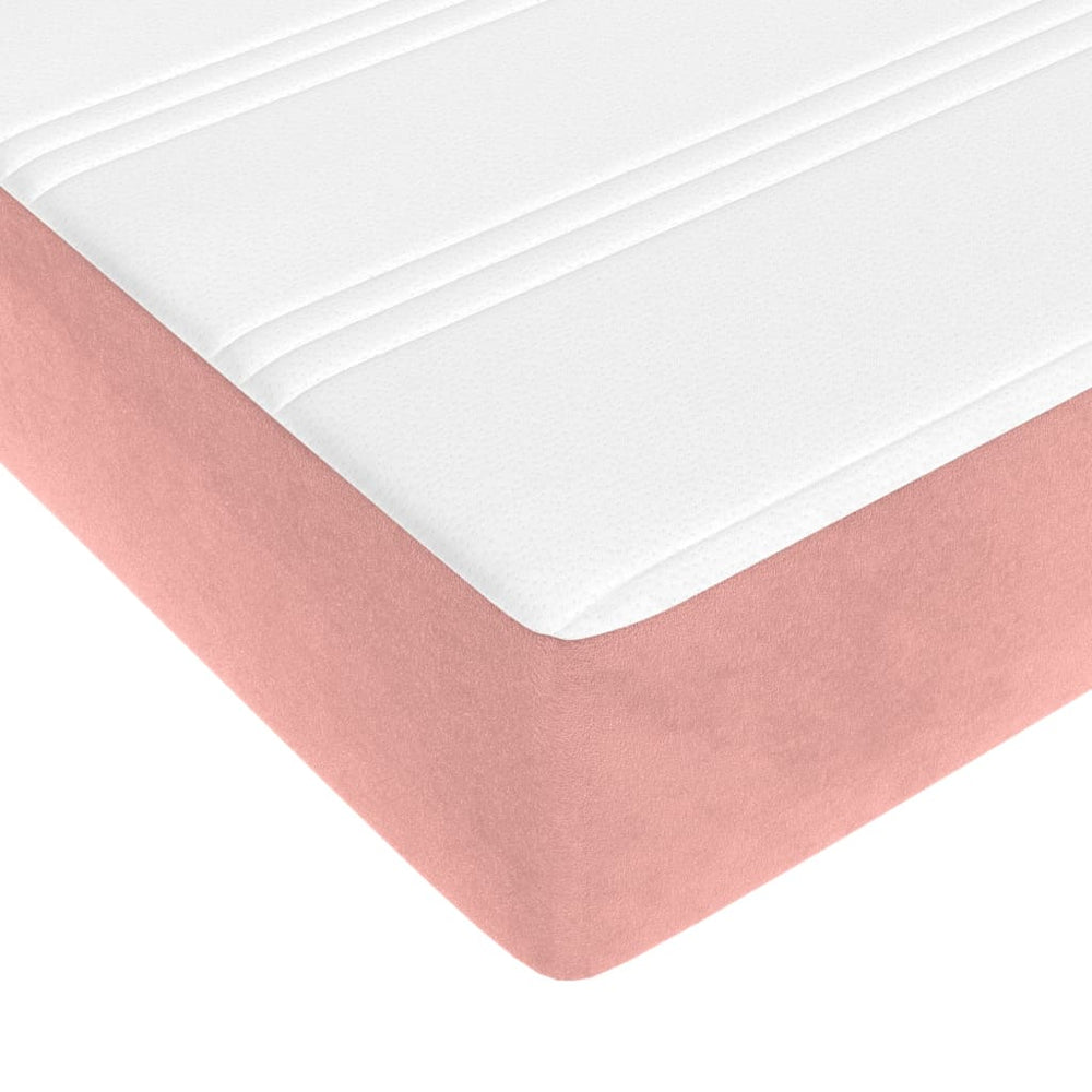 Pocketveringmatras 120x200x20 cm fluweel roze MeubelReus