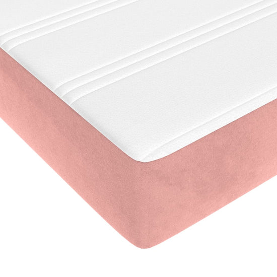 Pocketveringmatras 120x200x20 cm fluweel roze MeubelReus