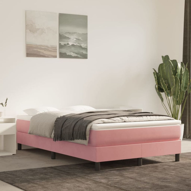 Pocketveringmatras 120x200x20 cm fluweel roze MeubelReus