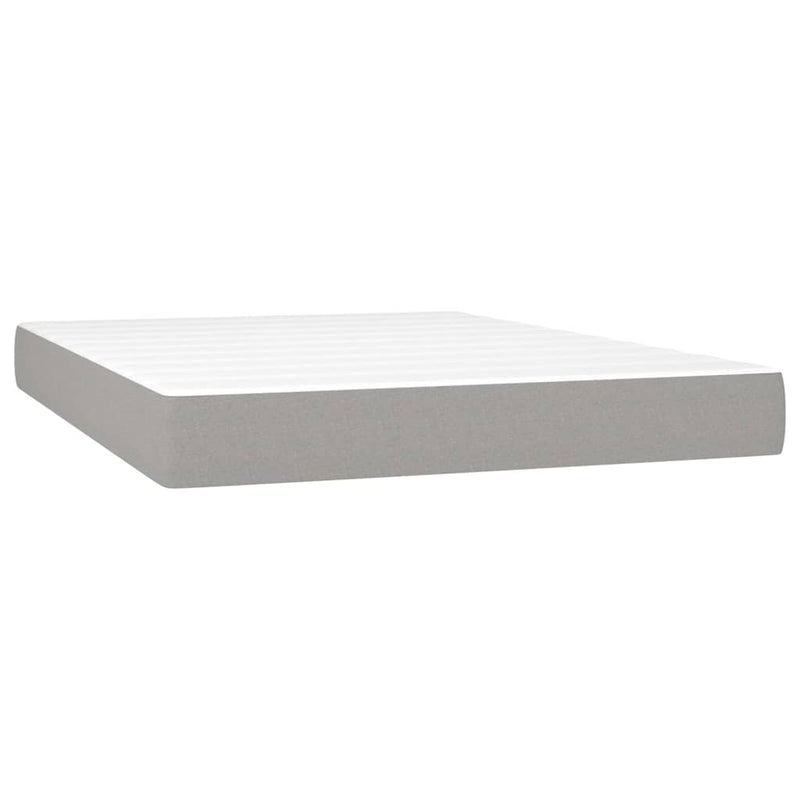 Pocketveringmatras 140x190x20 cm stof lichtgrijs MeubelReus