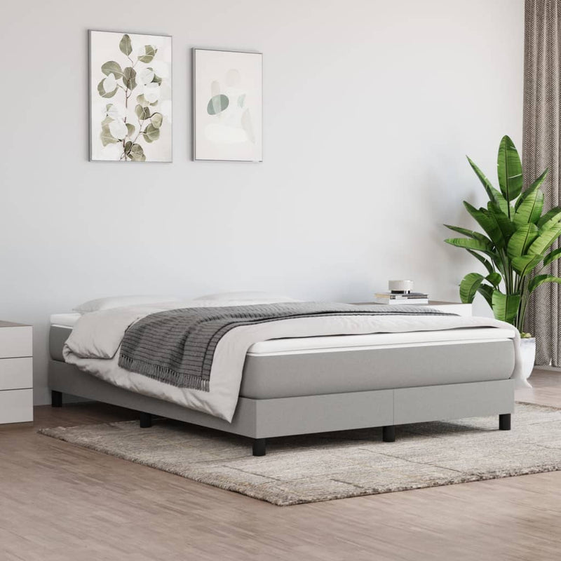 Pocketveringmatras 140x190x20 cm stof lichtgrijs MeubelReus