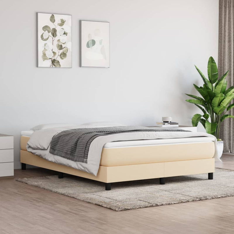 Pocketveringmatras 140x190x20 cm stof crèmekleurig MeubelReus