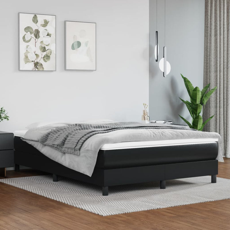 Pocketveringmatras 140x190x20 cm kunstleer zwart MeubelReus