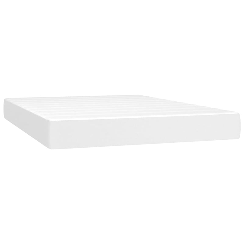 Pocketveringmatras 140x190x20 cm kunstleer wit MeubelReus