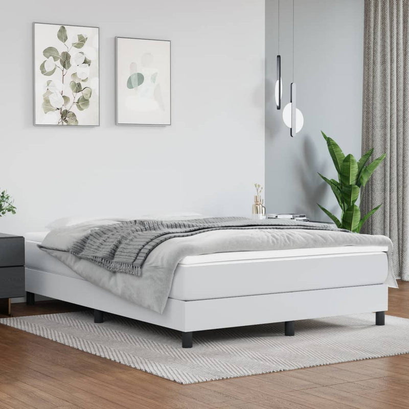 Pocketveringmatras 140x190x20 cm kunstleer wit MeubelReus