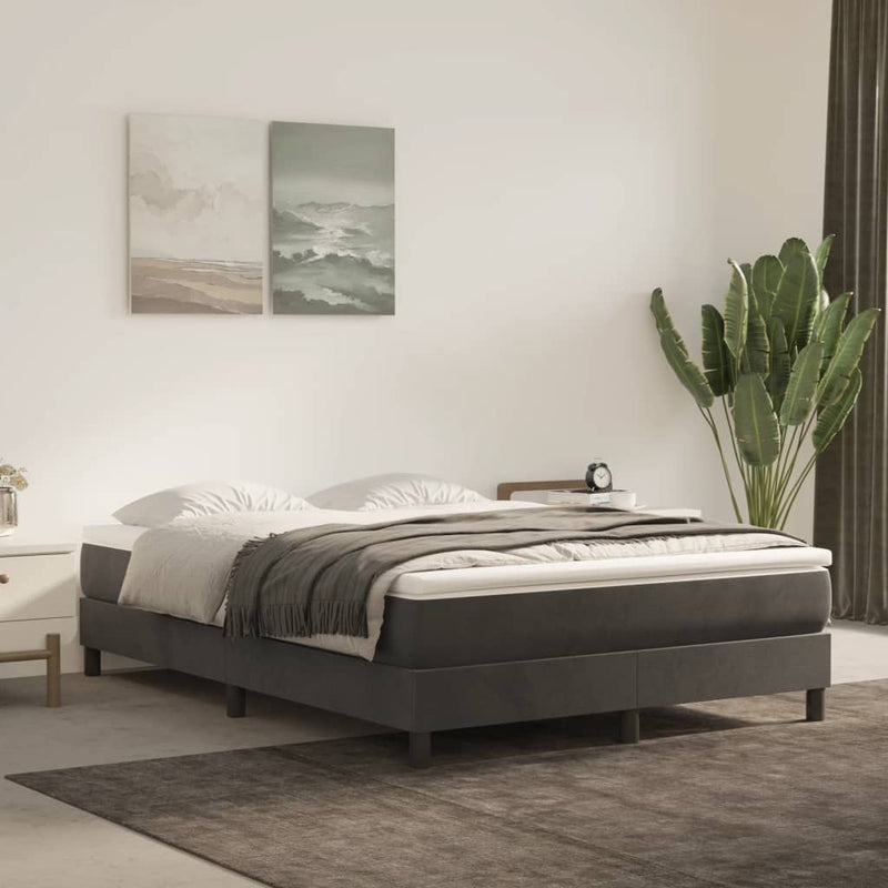 Pocketveringmatras 140x190x20 cm fluweel donkergrijs MeubelReus