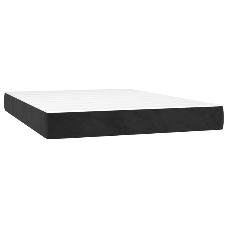 Pocketveringmatras 140x190x20 cm fluweel zwart MeubelReus