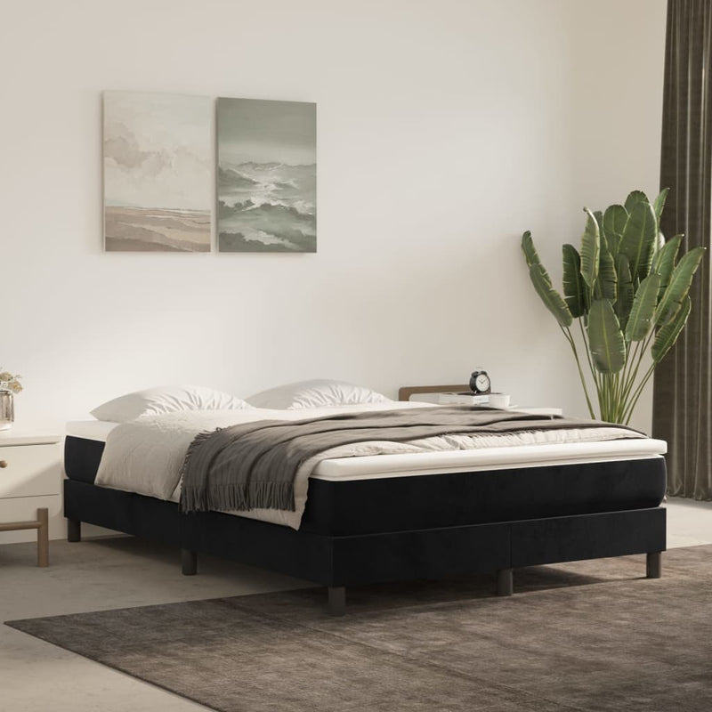 Pocketveringmatras 140x190x20 cm fluweel zwart MeubelReus