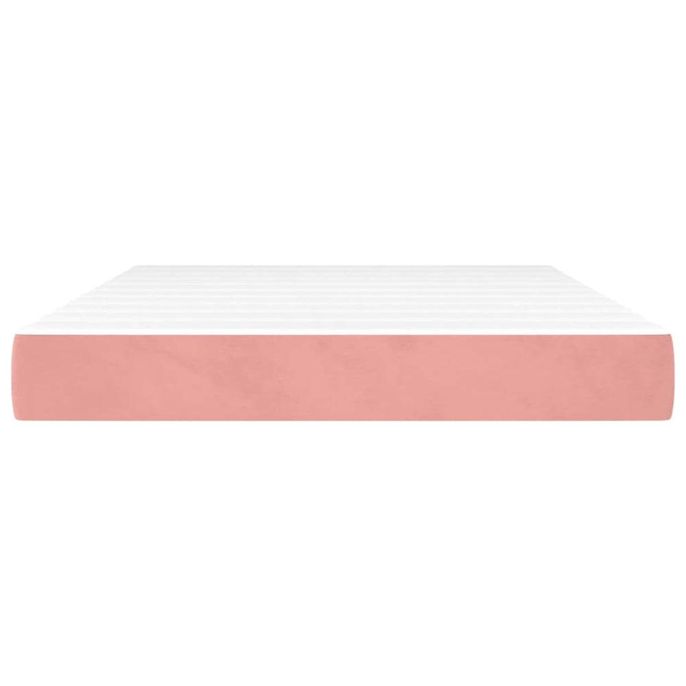 Pocketveringmatras 140x190x20 cm fluweel roze MeubelReus