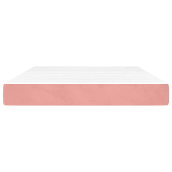 Pocketveringmatras 140x190x20 cm fluweel roze MeubelReus
