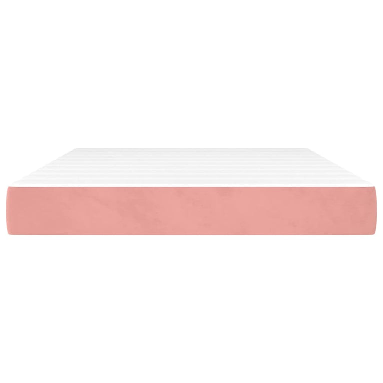 Pocketveringmatras 140x190x20 cm fluweel roze MeubelReus