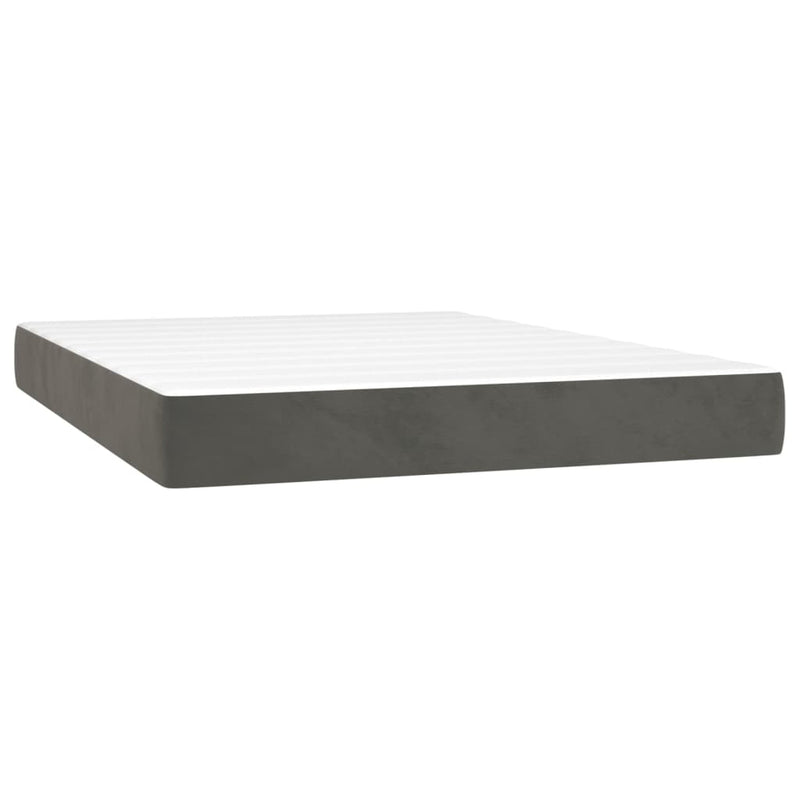 Pocketveringmatras 140x200x20 cm fluweel donkergrijs MeubelReus