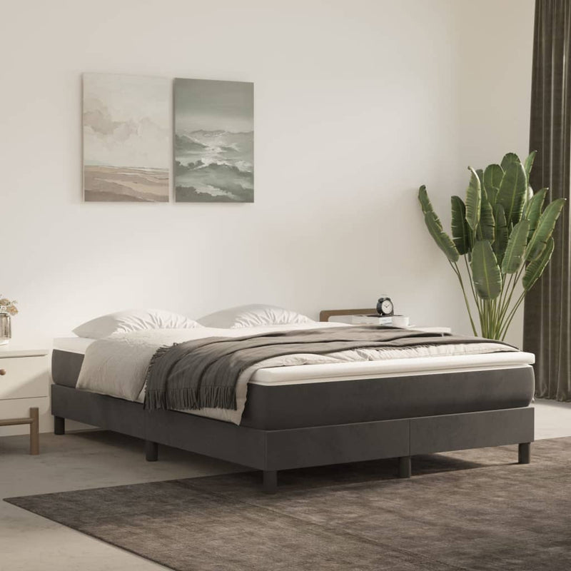 Pocketveringmatras 140x200x20 cm fluweel donkergrijs MeubelReus