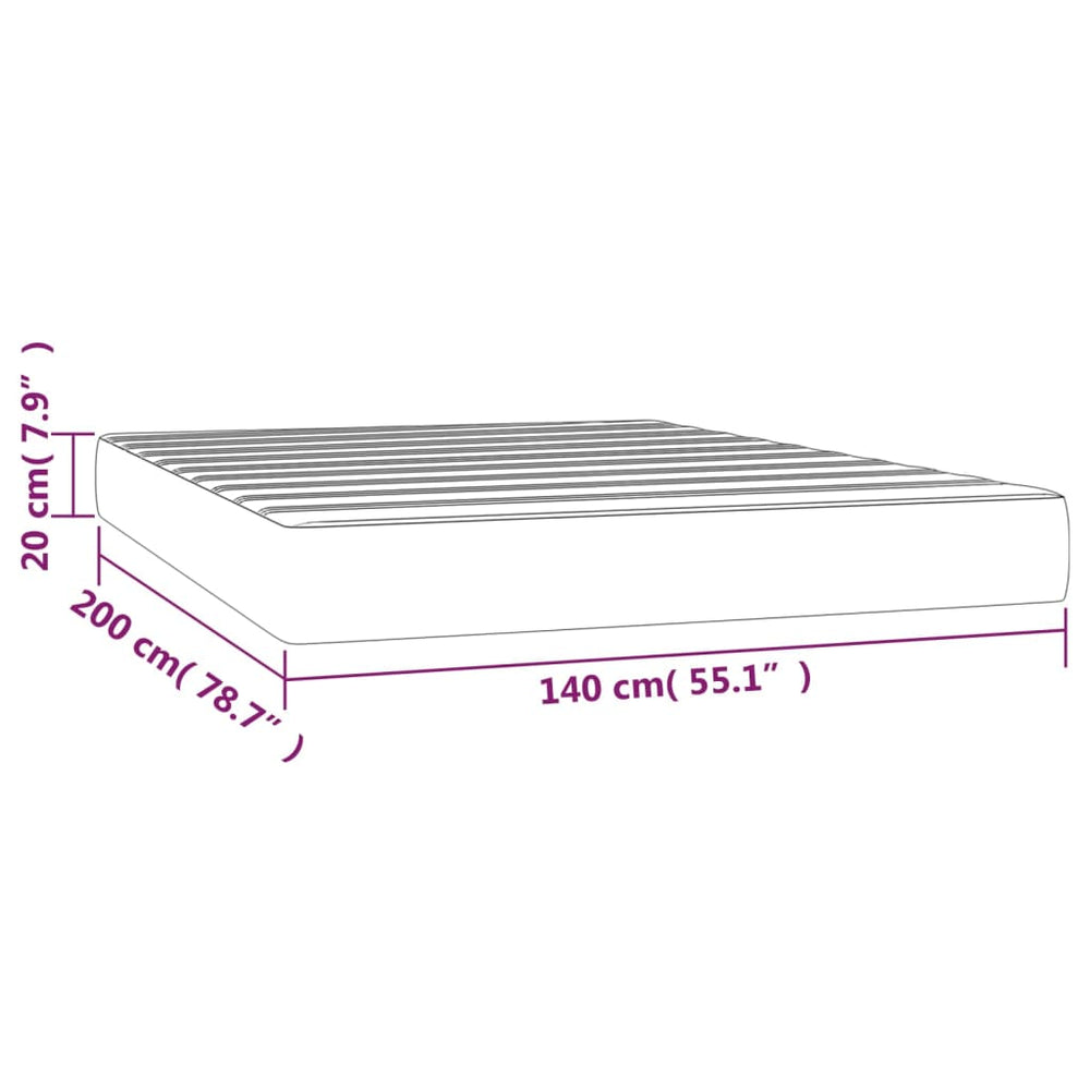Pocketveringmatras 140x200x20 cm fluweel donkerblauw MeubelReus