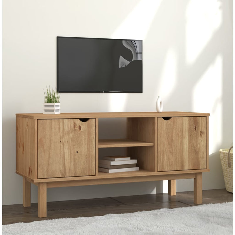 Tv-meubel OTTA 113,5x43x57 cm massief grenenhout MeubelReus