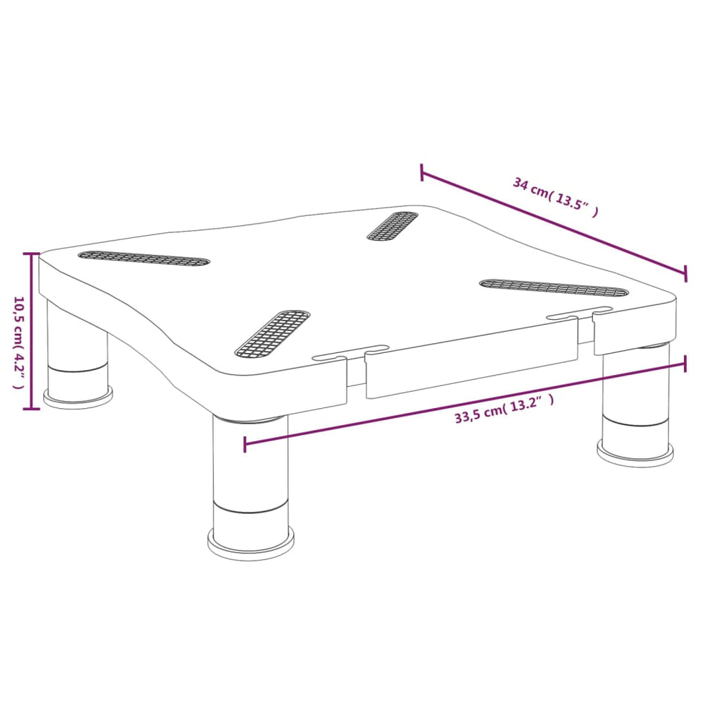Monitorstandaard 33,5x34x10,5 cm zwart MeubelReus
