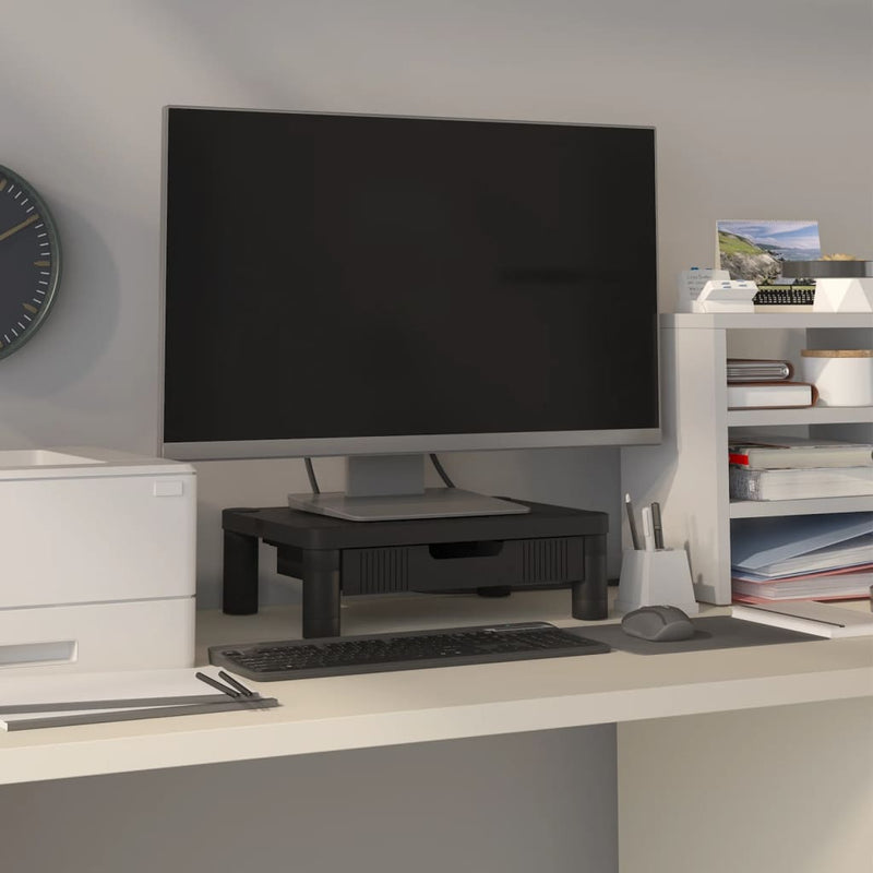 Monitorstandaard 43x30,5x13 cm zwart MeubelReus
