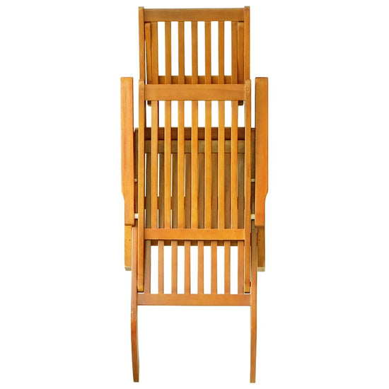 Terrasstoelen 2 st met voetensteun massief acaciahout MeubelReus