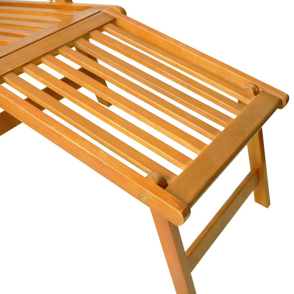 Terrasstoelen 2 st met voetensteun massief acaciahout MeubelReus