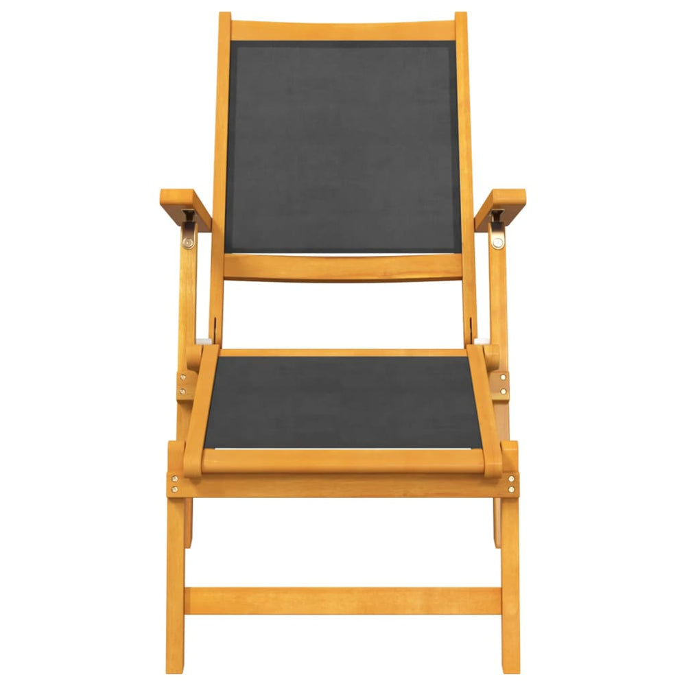 Terrasstoelen 2 st massief acaciahout en textileen MeubelReus