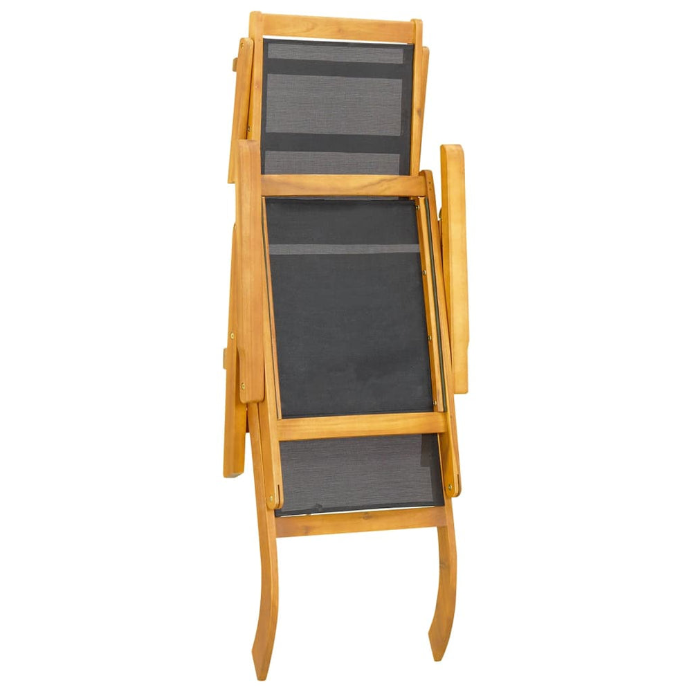 Terrasstoelen 2 st massief acaciahout en textileen MeubelReus