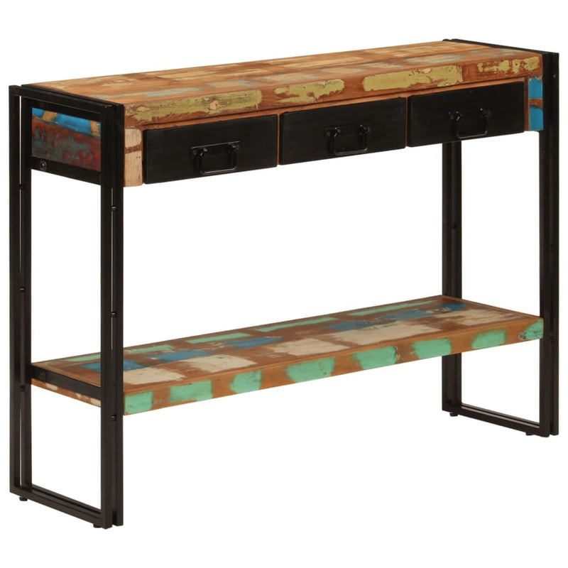 Wandtafel 110x30x76 cm massief gerecycled hout MeubelReus