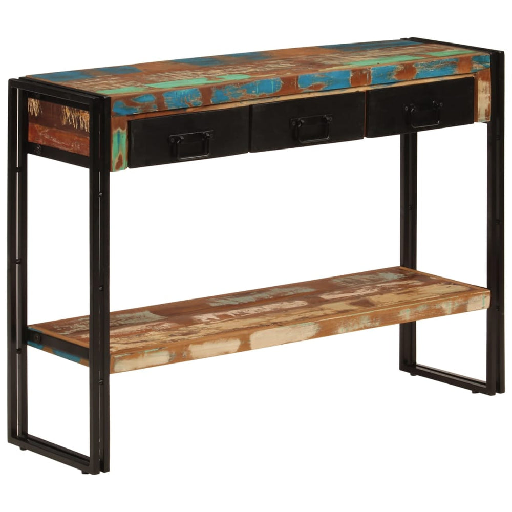 Wandtafel 110x30x76 cm massief gerecycled hout MeubelReus
