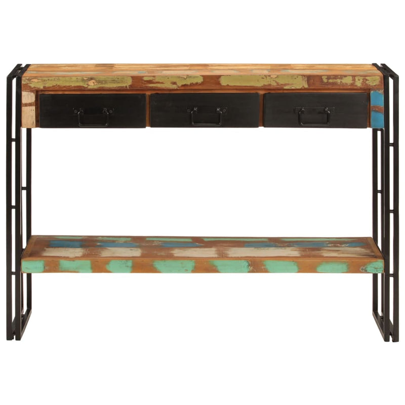 Wandtafel 110x30x76 cm massief gerecycled hout MeubelReus