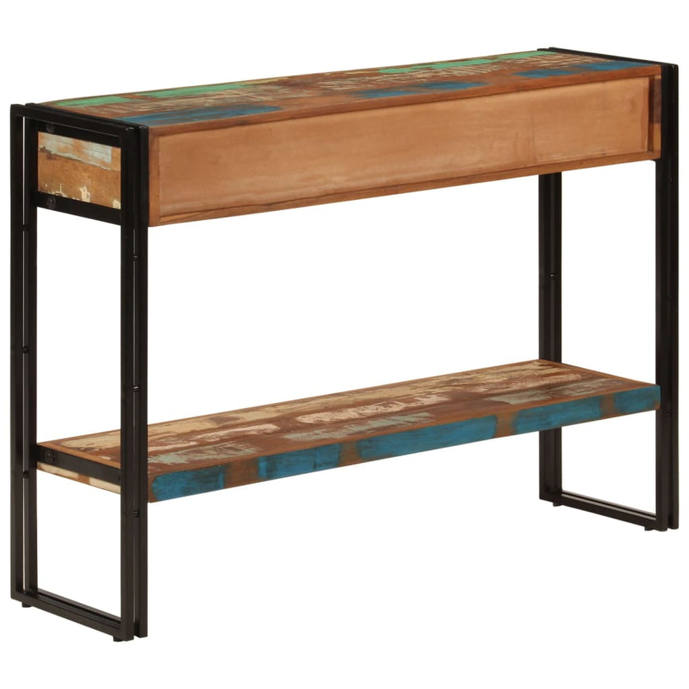 Wandtafel 110x30x76 cm massief gerecycled hout MeubelReus