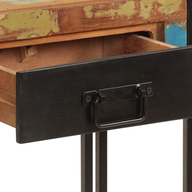 Wandtafel 110x30x76 cm massief gerecycled hout MeubelReus